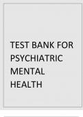 (All Chapters) Test Bank for Psychiatric Mental Health Nursing 8th Edition Sheila L. Videbeck