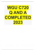 WGU C720 Q AND A COMPLETED 2023