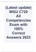 (Latest update) WGU C720 All Competencies Exam with 100% Correct Answers 2023