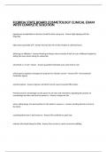 FLORIDA STATE BOARD COSMETOLOGY CLINICAL EXAM WITH COMPLETE SOLUTION 