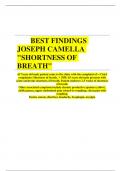 BEST FINDINGS  JOSEPH CAMELLA "SHORTNESS OF BREATH"