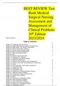 BEST REVIEW Test  Bank Medical  Surgical Nursing  Assessment and Management of Clinical Problems 10th Edition 2023/2024