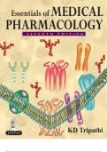 Essentials of Medical Pharmacology Seventh Edition KD TRIPATHI MD TESTBANK WITH COMPLETE SOLUTIONS UPDATED 2023|2024 RATED A+