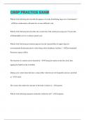 CBSP PRACTICE EXAM &vert; 180 Questions with 100&percnt; Correct Answers &vert; Verified &vert; 23 Pages