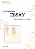 Essays - Engels schrijfvaardigheid  - Avans Social Work - jaar 2