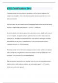 LPQ Certification Test &vert; 130 Questions with 100&percnt; Correct Answers &vert; Verified &vert; 34 Pages