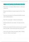 MSSC CPT Safety Certification Review &vert; Questions with 100&percnt; Correct Answers &vert; Verified