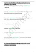 NLN Practice Test Science Pax Exam All &lpar;with correct solutions&rpar; 2023 Update