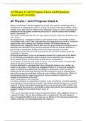AP Physics 1 Unit 5 Progress Check A&B Questions (Answered Correctly)