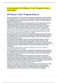 (Latest spring 23) AP Physics 1 Unit 7 Progress Check A and B Q&A.