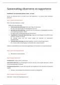 Samenvatting Observeren en rapporteren -  Psychodiagnostische Methoden &lpar;V5G512&rpar;