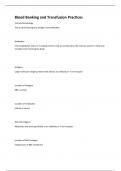 Blood Banking and Transfusion Practices &lpar;100&percnt; Guaranteed Pass&rpar; 2022&sol;2023 