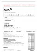  AQA A-LEVEL CHEMISTRY PAPER 1 - INORGANIC AND PHYSICAL CHEMISTRY