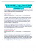 &lpar;NGN&rpar; NUR 2474 Pharm Exam 2 NCLEX  Questions&sol; NUR 2474 Pharmacology  Completed 2023