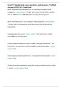 Real PCT davita final exam questions and Answers &lpar;Verified Answers&rpar;2023 &lpar;82 Questions&rpar;