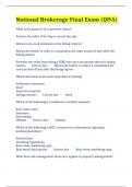 National Brokerage Final Exam &lpar;Q&A&rpar;
