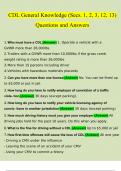 CDL General Knowledge &lpar;Secs&period; 1&comma; 2&comma; 3&comma; 12&comma; 13&rpar; Questions and Answers &lpar;Verified 100 Questions by Expert&rpar;