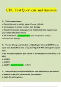 CDL Test Questions and Answers 2023 &lpar;Verified 160 Questions by Expert&rpar;