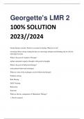 Georgette's LMR 2 100% SOLUTION  2023//2024