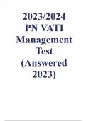 2023&sol;2024 PN VATI Management Test &lpar;Answered 2023&rpar;