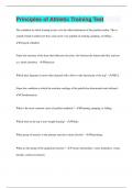 Principles of Athletic Training Test &vert; Questions with 100&percnt; Correct Answers &vert; Verified