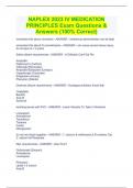 NAPLEX 2023 IV MEDICATION PRINCIPLES Exam Questions & Answers (100% Correct)