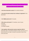 Dental Assisting State Board Exam  questions and answers(2023) (verified answers)