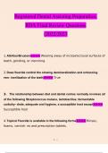 Registered Dental Assisting Preparation&comma; RDA Final Review Questions  questions and answers&lpar;2023&rpar; &lpar;verified answers&rpar;