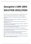 Georgette's LMR 100%  SOLUTION 2023//2024