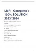 LMR - Georgette's 100% SOLUTION  2023//2024