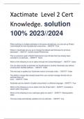 Xactimate Level 2 Cert  Knowledge. solution  100% 2023//2024