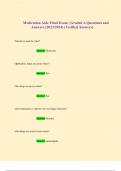 Medication Aide Final Exam &vert; Graded A Questions and Answers &lpar;2023&sol;2024&rpar; &lpar;Verified Answers&rpar;