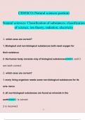 CIDESCO QUESTIONS (Natural sciences portion). questions verified with 100% correct answers