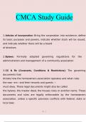 CMCA Study Guide questions verified with 100&percnt; correct answers