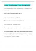 Ortho Certification Exam Study Guide &vert; 100 Questions with 100&percnt; Correct Answers &vert; Verified 