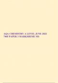   AQA CHEMISTRY A LEVEL JUNE 2022 7405 PAPER 3 MARKSHEME MS