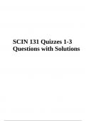 SCIN 131 Quizzes 1-3 Questions with Solutions Latest Graded 100%