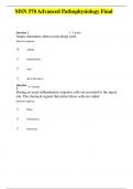 BUNDLE for  Nursing MSN 570 PATHOPHYSIOLOGY MIDTERM EXAMS QUESTIONS AND ANSWERS LATEST 2023 VERIFIED 100&percnt; CORRECT