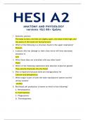 HESI A2 ANATOMY AND PHYSIOLOGY QUESTIONS AND CORRECT ANSWERS VERSION 1 &2 