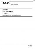 AQA A LEVEL ECONOMICS PAPER 2 NATIONAL AND INTERNATIONAL ECONOMY 7136-2 &lpar;QUESTION PAPER &lpar;2&rpar; &Tab;WITH CORRECT MARKING SCHEME