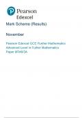 Mark Scheme (Results) November 2022 Pearson Edexcel GCE Further Mathematics Advanced Level in Futher Mathematics Paper 9FM0/3A