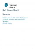 Mark Scheme (Result) November 2022 Pearson Edexcel GCE Further Mathematics Advanced Level in Further Mathematics Decision 1 Paper 9FM0/3D
