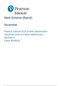 Mark Scheme (Result) November 2022 Pearson Edexcel GCE Further Mathematics Advanced Level in Further Mathematics Decision 2 Paper 9FM0/4D