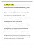 BioChem C785&vert; Questions with 100&percnt; Correct Answers &vert; Verified