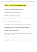 WGU C785 Biochemistry Unit2&vert; Questions with 100&percnt; Correct Answers &vert; Verified