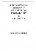 Elements of Engineering Probability and Statistics 1e Rodger Ziemer (Solution Manaul)