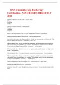 ONS Chemotherapy Biotherapy Certification- ANSWERED CORRECTLY 2023