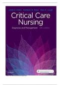 Test Bank For Critical Care Nursing Diagnosis and Management 8th Edition By Linda D&period; Urden&comma; Kathleen M&period; Stacy&comma; Mary E&period; Lough