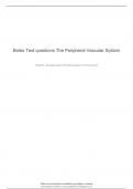Bates Test questions The Peripheral Vascular System