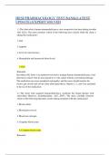 HESI PHARMACOLOGY TEST BANK&lpar;LATEST UPDATE&rpar;&colon;EXPERT SOLVED 